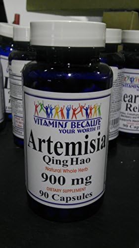 VITAMINS BECAUSE YOUR WORTH IT ARTEMISIA QING HAO NATURAL WHOLE HERB 900 MG DIETARY SUPPLEMENT 90 CAPSULES