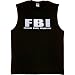 MENS SHOOTER (SLEEVELESS) T-SHIRT : BLACK - LARGE - FBI - Female Body Inspector - Funny One Liner