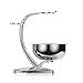 GRUTTI Magnetic Shaving Stand with Bowl – Stainless Steel Razor & Brush Holder, Chrome Alloy Base – Perfect for Men, Dad, Husband (Father's Day, Birthday)