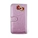 Euclid+- Pink Hello Kitty with Bow Knot Style Leather Case Cover for Samsung Galaxy S5 with Hello Kitty Style Cable Tie