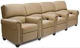 Bass Showtime Row of Four Lounger Showtime Row of Four Home Theater Chairs with Optional Motor