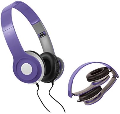 Jamsonic Purple HD Pro+ Foldable Solo DJ Style On Ear Headphone Headset Earphones For iPhone, iPod, iPad, Andoird, MP3, PC, Tablet &amp; All 3.5 mm Devices