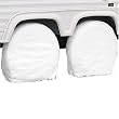 Classic Accessories 76240 Snow White RV Wheel Covers, Fits wheel diameter 26.75" - 29"
