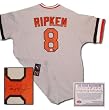 Cal Ripken Jr Baltimore Orioles Hand Signed Authentic Style Majestic Away Grey Baseball Jersey
