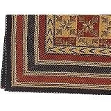 ShalinCraft Linens Bed Double Layered Embroidered Cotton Bedspread India Block Printing (bscov327)