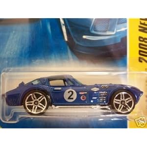 Mattel Hot Wheels 2008 New Models 1:64 Scale Blue Chevy Corvette Grand Sport Die Cast Car #008