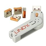 Lindy USB Port Blocker - Pack of 4 Orange (40453)