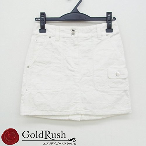 (ルイヴィトン) LOUIS VUITTON モノグラム デニム スカート サイズ34 ホワイト 中古