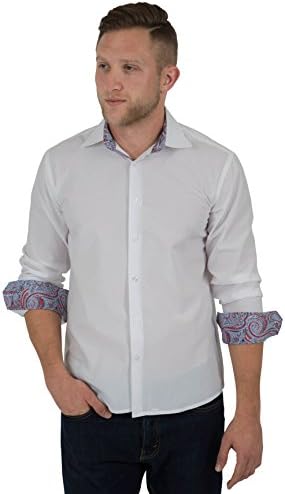 Azure Milano Men Slim Fit Untucked 100% Cotton Shirt - Asti - S