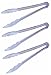 Set of 3 Clear Plastic Food Service Tongs. Lasting, Dishwasher Safe