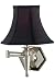 Mt.vernon Swing Arm Lamp Black Fabric Polished Nickel
