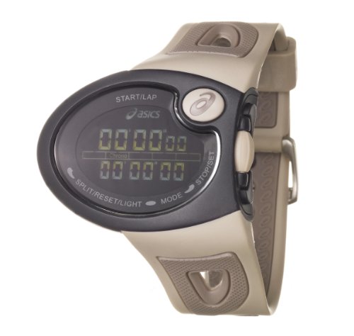 Asics Men’s Active Running Resin Case, Rubber Strap Digital Chronograph Quartz Watch QA5349003