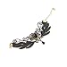 Yazilind Lotia Black Leaf Flower Chain Lace Bracelet fow Women