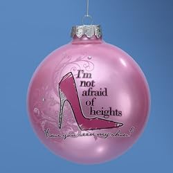 Fashion Avenue Sex & The City Pink Glass Ball Christmas Ornament 4" (100mm)