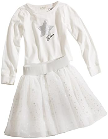 GUESS Kids Little Girl Glitter Star Top and Tutu Skirt Set (2-6x)