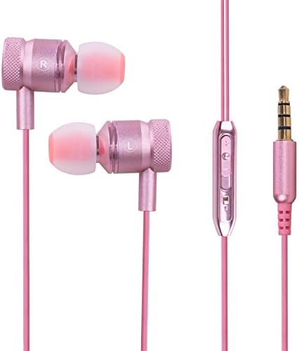Wecharge Noise Cancelling Surround Sound Headphones with Mic and Remote Control for iPhone, iPad, iPod, Samsung, Nokia Smartphones &amp; Tablets, MP3/MP4 Players and More (Rose Golden)
