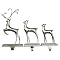 Reindeer Family Stocking Holder Set of 3 - Silver