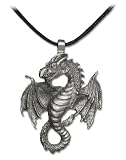 Ancient Magic Dragon Pewter Pendant Necklace