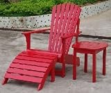 Adirondack Outdoor Furniture Set in Red
