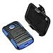 Samsung Galaxy Ace Style/Stardust Case, Dual Armor Hybrid Protective Cover w/Kickstand and Swivel Belt Clip Holster for Samsung Galaxy Ace Style S765C/Galaxy Stardust S766C - Blue