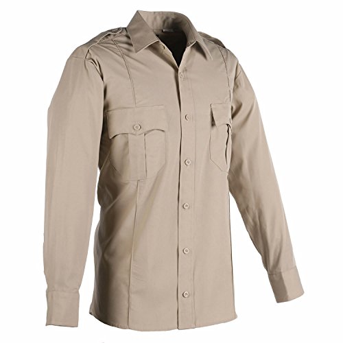 America Wear Men's Tan Long Sleeves Security Shirt (Extra-Large)