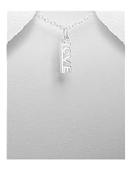 Message Pendant Necklace In Sterling Silver
