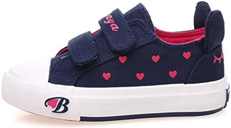 LoveDoDo Girls Sweet Rabbit Canvas Shoes (Toddler/Little Kid/Big Kid) (9 M US Toddler, Dark Blue)