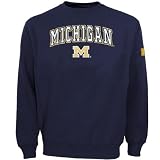 Michigan Wolverines Navy Blue Automatic Crew Sweatshirt