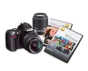 Nikon D40 6.1MP Digital SLR Camera with 18-55mm f/3.5-5.6G ED II AF-S DX and 55-200mm f/4.5-5.6G ED AF-S DX Zoom-Nikkor Lens with 2 Nikon School DVD