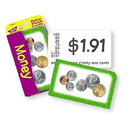 POCKET FLASH CARDS MONEY 3 X 5 56 TWO-SIDED CARDS by Trend