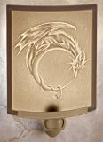 Dragon Moon - Curved Lithophane Porcelain Night Light - Artwork By Jessica Galbreth