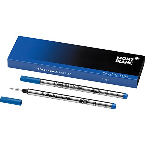 Mont Blanc Rollerball Refill, Fine 2X1, Pacific Blue (105163)
