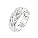 .925 Sterling Silver 5 Diamond Accented Men's Wedding Band (J-K Color, I1-I2 Clarity)