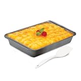 Baker's Secret 3 Quart Nonstick Metal Oblong Baking Pan with Spatula