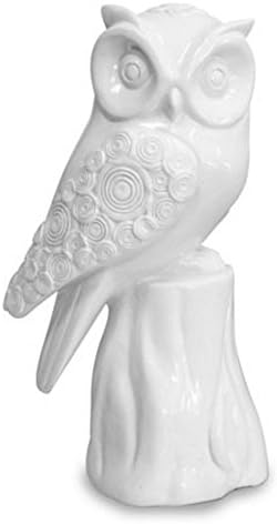 Owl Decor Figurine, 6", White