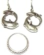 Sterling Silver Earrings & Ring Jewelry Set