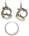 Sterling Silver Earrings & Ring Jewelry Set