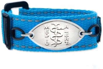WHAM! Blue Kids Sports Medical ID Band designed by MedicAlert® "Penicillin Allergy" (6 Inches)