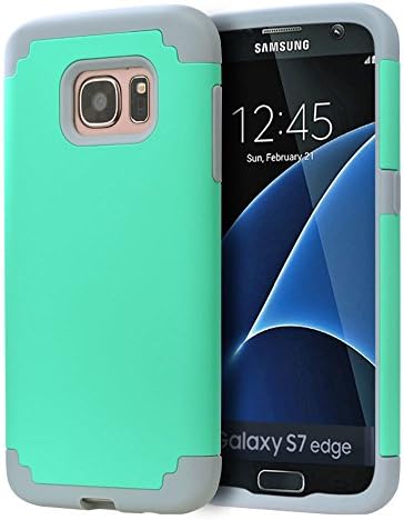 Galaxy S7 Armor Case, X-Master® [Shock Absorption] [Minimalism Series] Hybrid Dual Layer Armor Defender Protective Case Cover for Samsung Galaxy S7 5.1 inch (2016) (gray+teal)