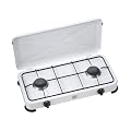 Design Gaskocher 2-flammig (50 mbar) (Ideal f�r die Campingk�che oder Outdoork�che)
