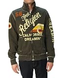 41wzQj3gz8L. SL160  True Religion Mens California Dreamin Truck Jacket Full Zip w/Simulated Hand Pockets Army Green