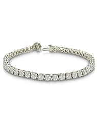 IMPRESSIVE 9 Carat Diamond Round Setting Tennis Bracelet in 14 Karat White Gold Includes Free Blitz Jewelry Cleaner