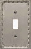 Blank Wall Plates: Jackson-Deerfield Mfg. 3001BN Brushed Nickel Wall Plate