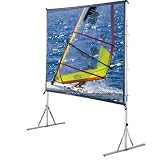 Flexible Matte White Cinefold with Heavy-Duty Legs Portable Screen - 5 x 5 Square Format Size: 7 x 7