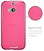 Fosmon DURA-FROST Smooth Durable & Flexible Slim Fit TPU Case Cover for 2014 HTC One (M8) - Retail Packaging (Hot Pink)