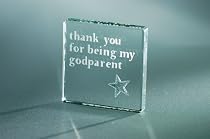 Thank You Godparent Glass Paperweight