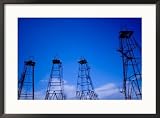 Oil Rigs on Outskirts of Town, Baku, Azerbaijan Framed Photographic Poster Print by Stephane Victor, 29x21