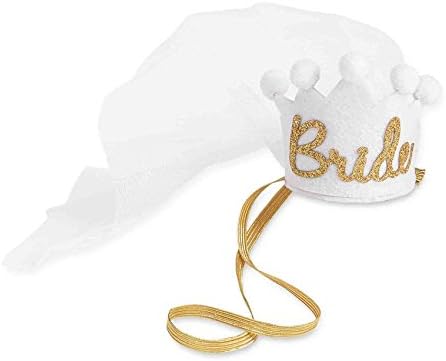 Mud Pie Bride to Be Crown with Veil (Felt Tiara)