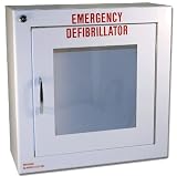 First Voice TS145SM-1 AED Basic Wall Standard Cabinet with Alarm, 13.5" W x 13" H x 5.25" D