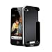MiLi Power Spring 4 HI-C23 External Battery Case 1600 mAh Capacity for iPhone 4 (Black/Silver) (Fits AT&T iPhone)